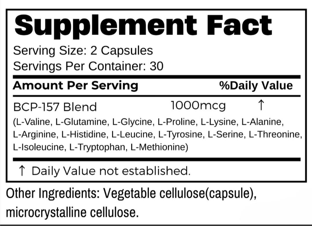 BPC-157 supplement facts